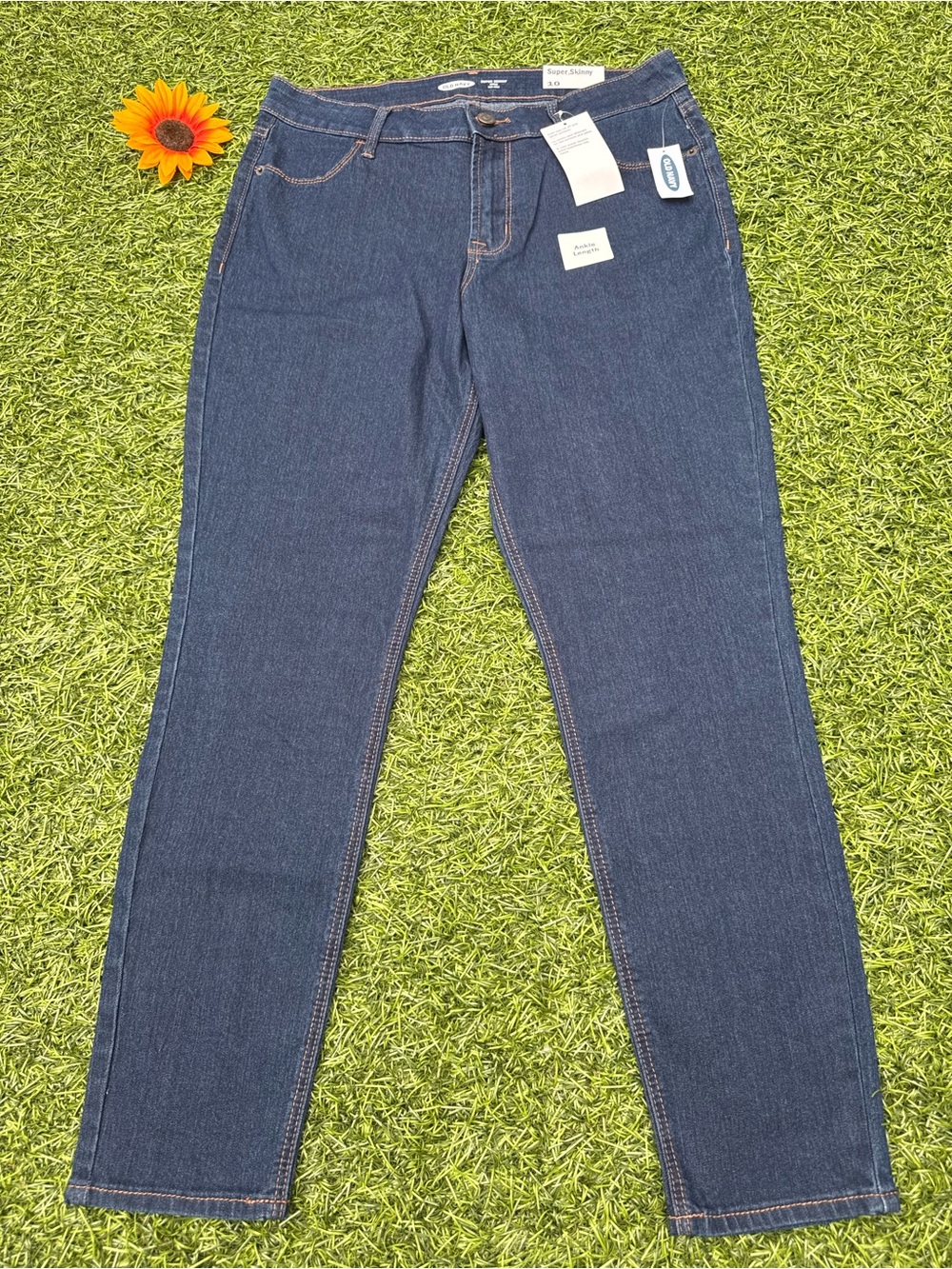 💙NWT Old Navy Super Skinny Ankle Jeans Mid-Rise Blue Size 10
